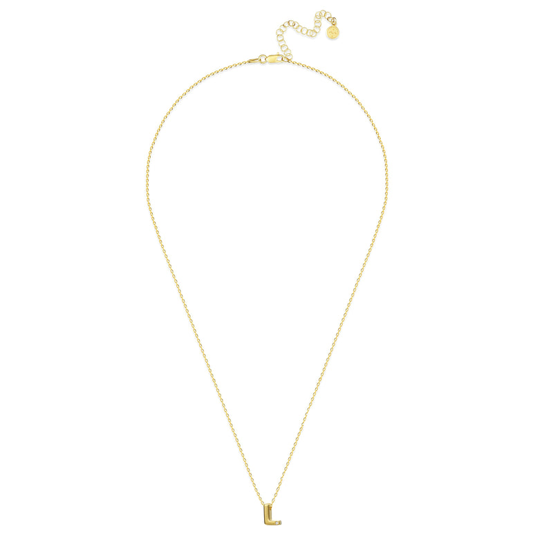 Mosuo Jewellery Diamant Buchstaben Halskette “L” - Vermeil VIP-Rabatte