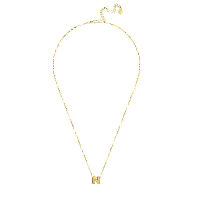 Mosuo Jewellery Diamant Buchstaben Halskette “N” - Vermeil Super Sparpreis