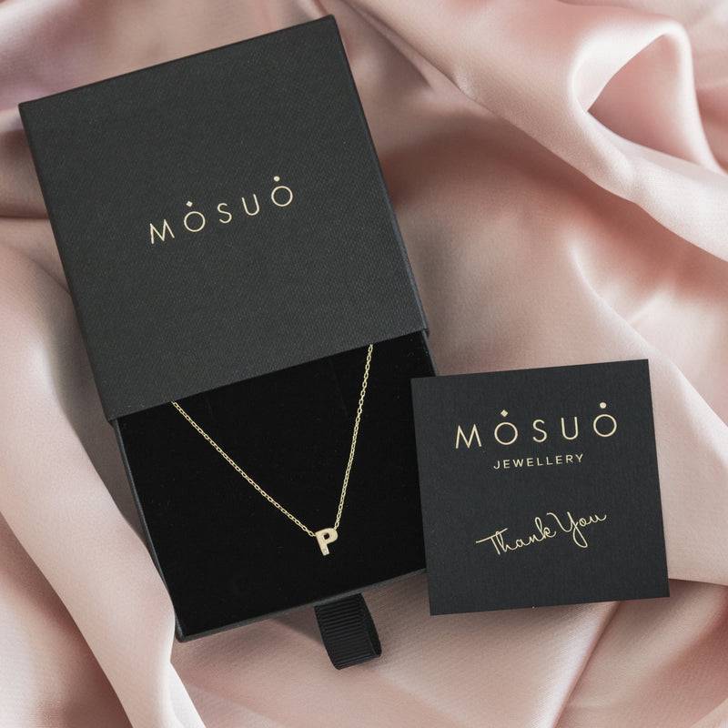 Mosuo Jewellery Diamant Buchstaben Halskette “P” - Vermeil Kostenlose Rückgabe