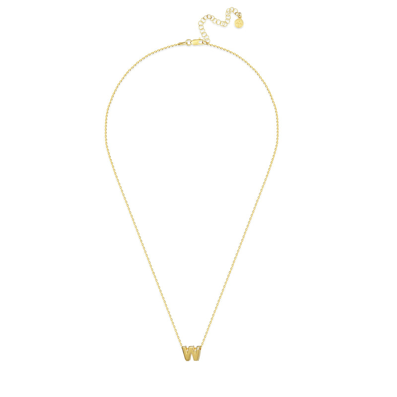 Mosuo Jewellery Diamant Buchstaben Halskette “W”- Vermeil Discount Store für neue Produkte