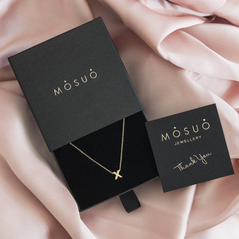 Mosuo Jewellery Diamant Buchstaben Halskette “X”- Vermeil Nur noch ein Tag übrig