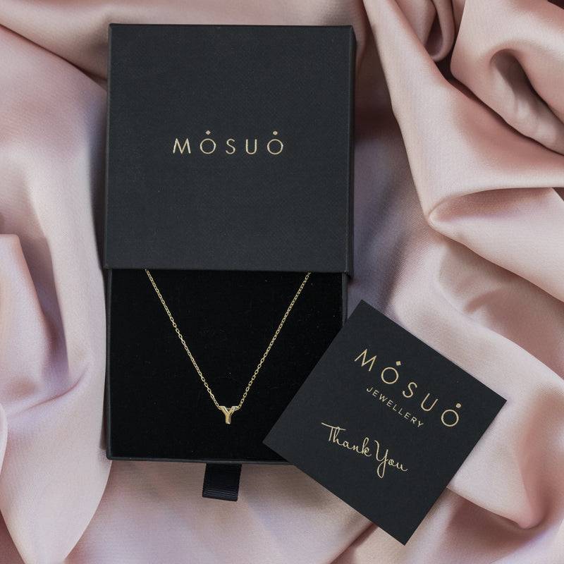 Mosuo Jewellery Diamant Buchstaben Halskette “Y”- Vermeil Super Rabatt
