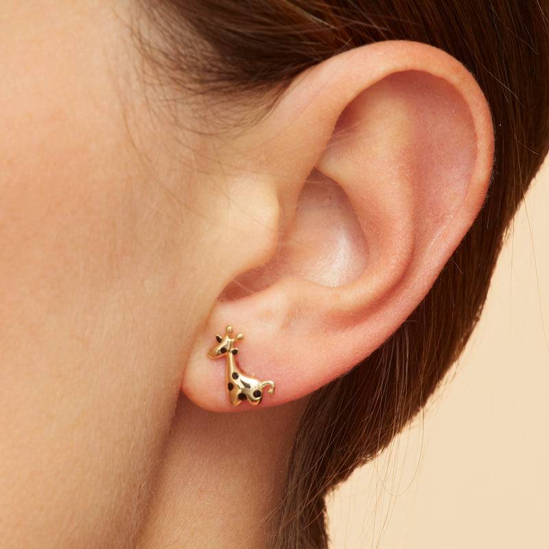 Mosuo Jewellery KIDS Emaille Giraffen Ohrstecker zollfrei
