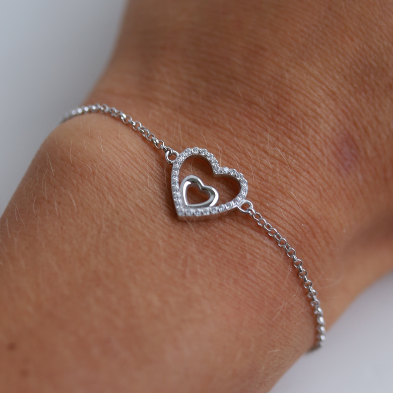 Nana Kay Double Happiness Armband Silber Sonderangebot der Fabrik