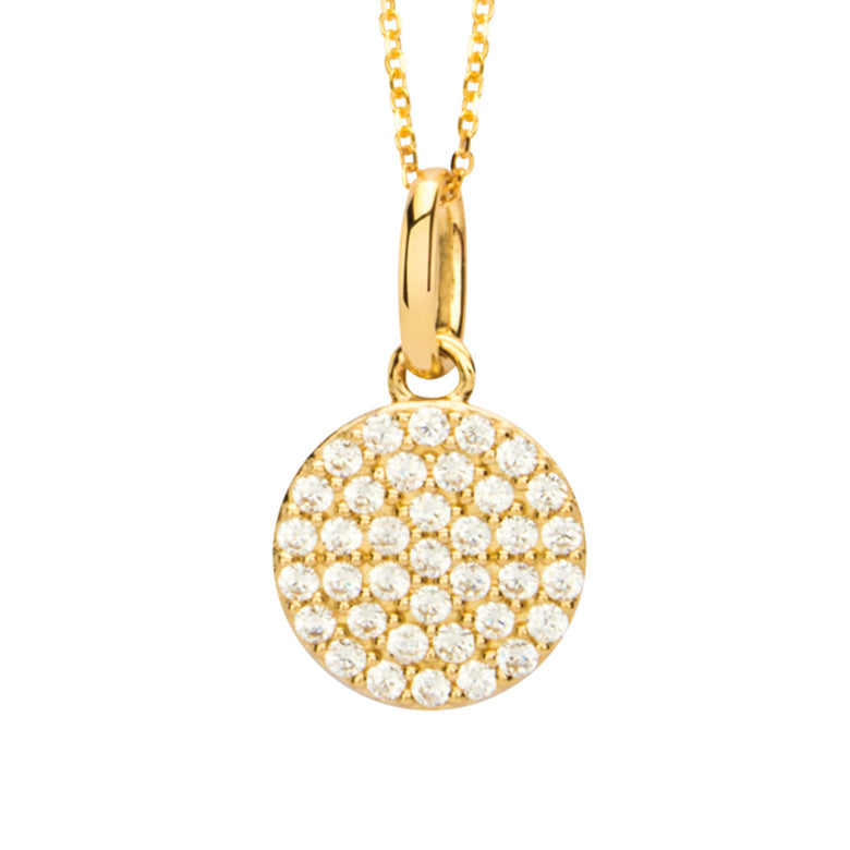Nana Kay Echtgold Halskette Zirkonia Circle Sonderangebot