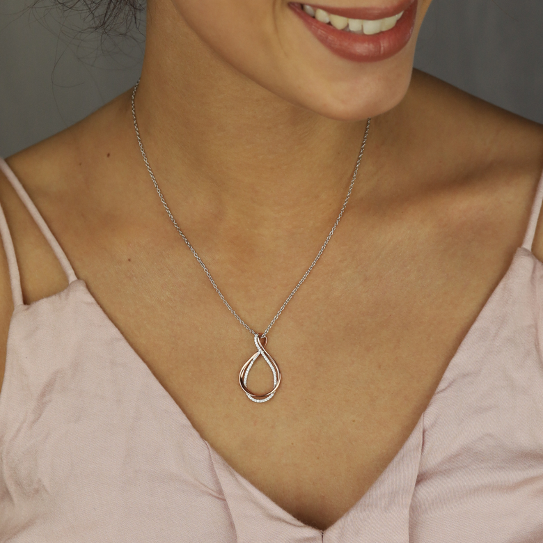 Nana Kay Swinging Silver Halskette Eternity Neueste Mode