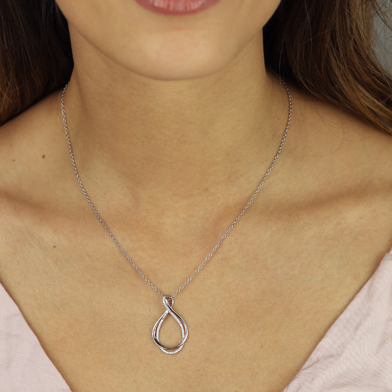 Nana Kay Swinging Silver Halskette Eternity Neueste Mode