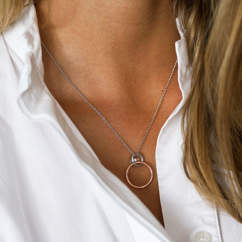 Nana Kay Swinging Silver Halskette Fiancé Rosé Tiefpreis