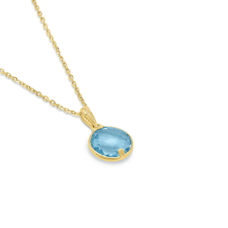 Nana Kay Echtgold Halskette Aquamarine Versandkostenfrei