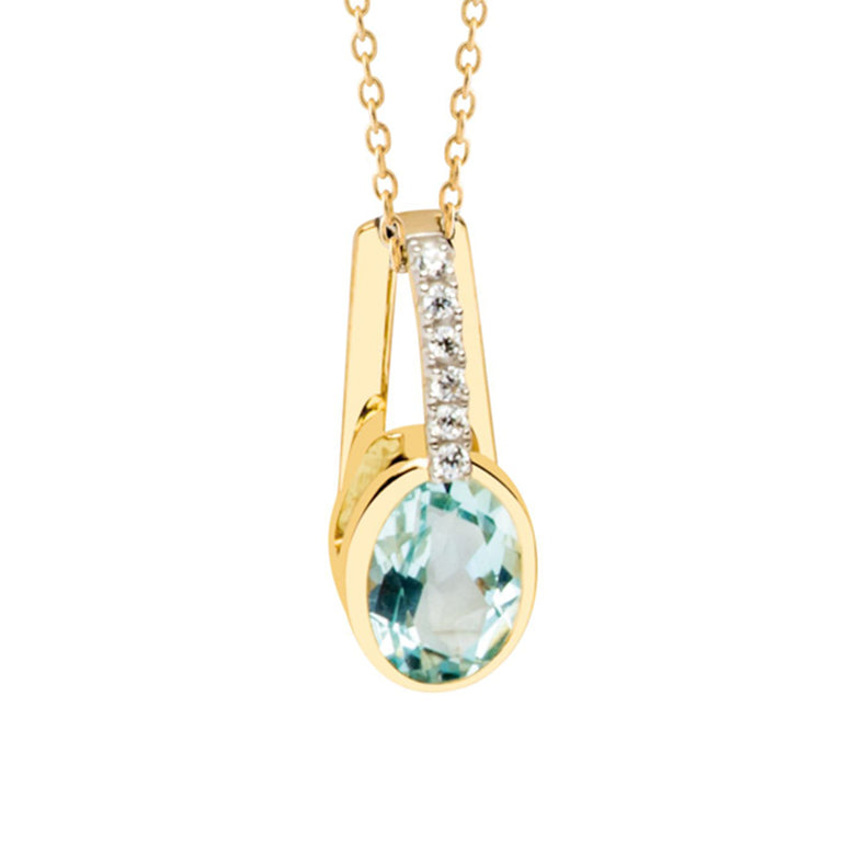 Nana Kay Echtgold Halskette Icy Blue Großer Ausverkauf