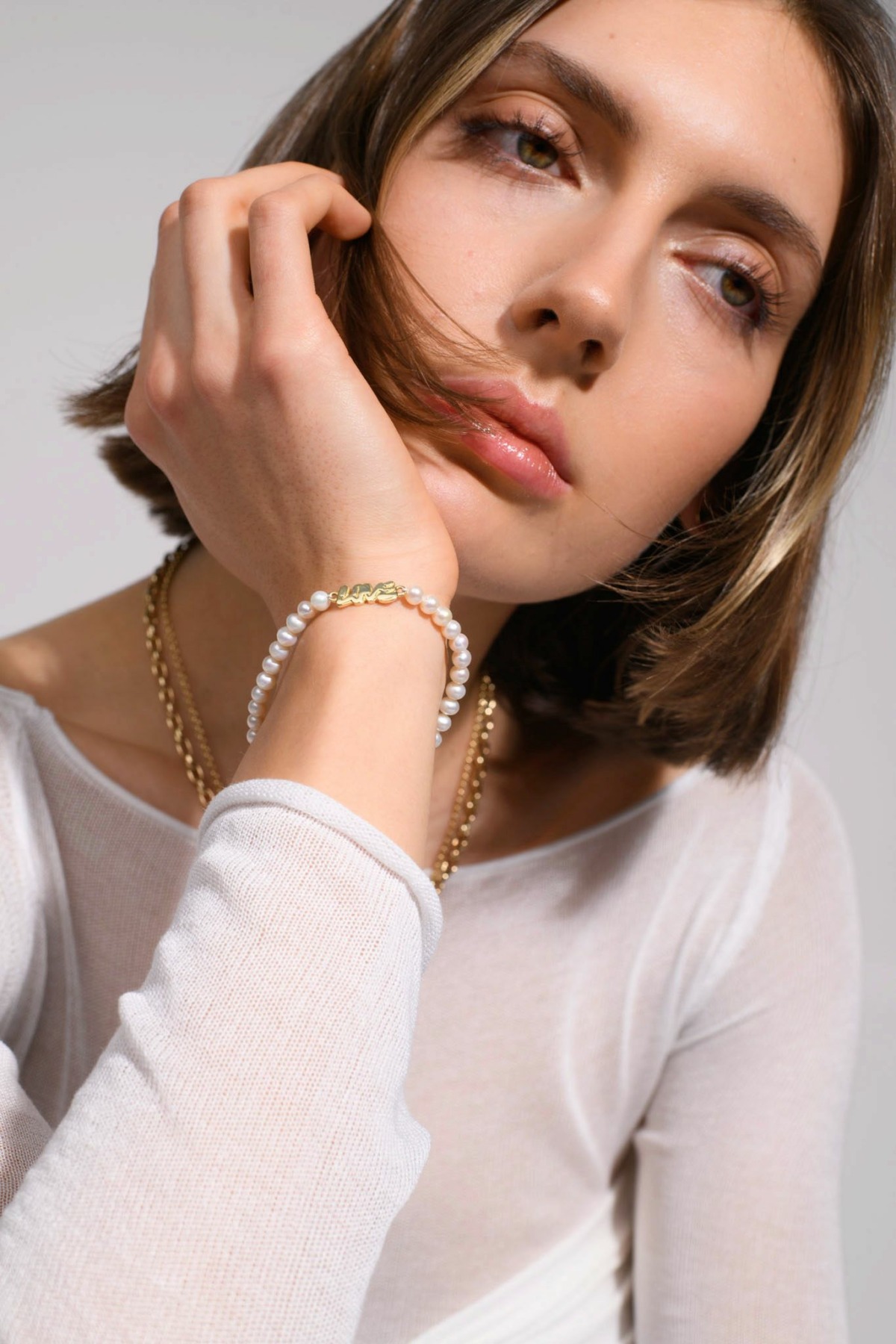 Nina Kastens LOVE Graffiti Pearl Bracelet Bis zu 55% Rabatt