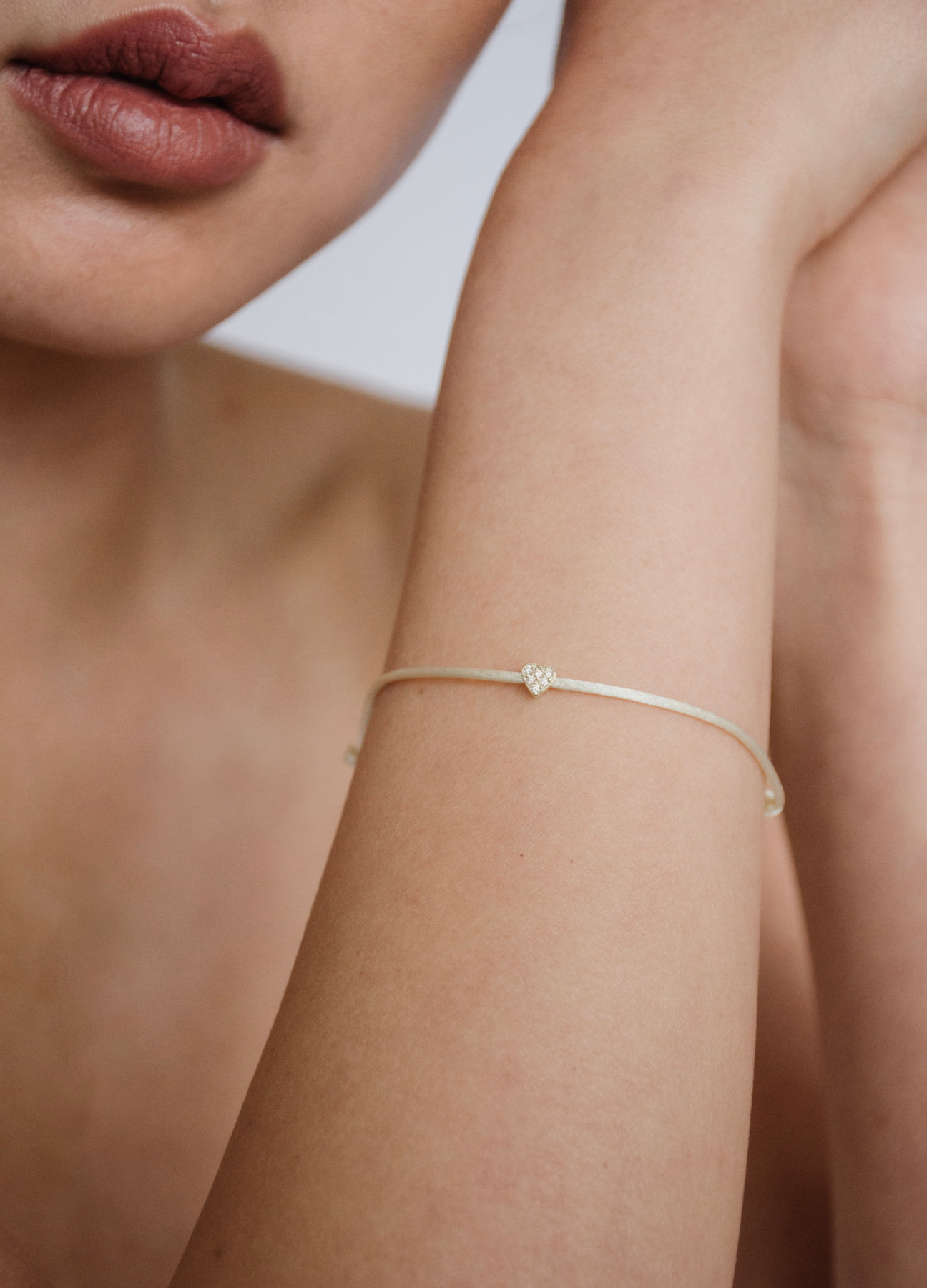 Nina Kastens Diamond Heart Bracelet White Blitzverkäufe