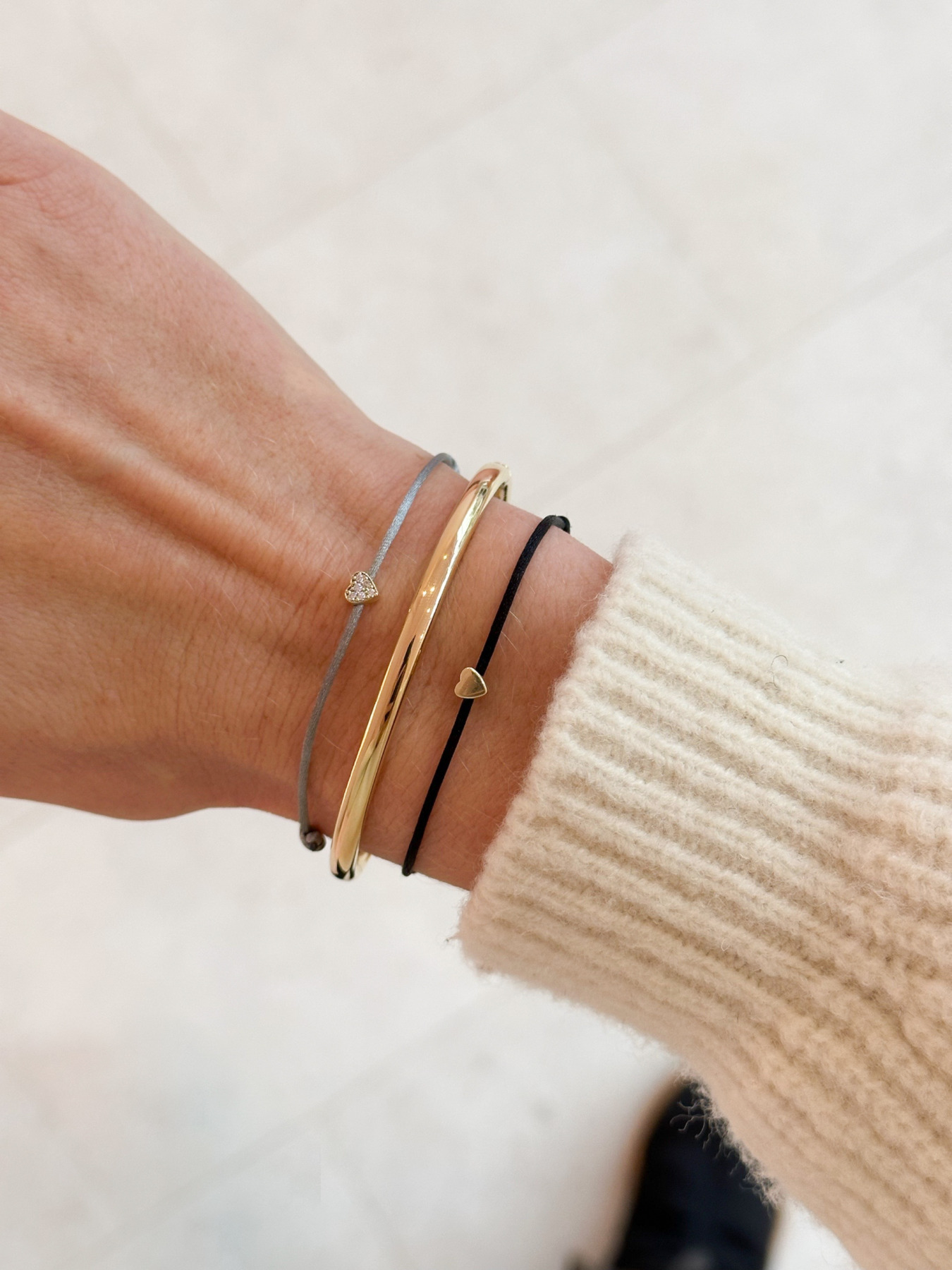 Nina Kastens Diamond Heart Bracelet Grey Fabrikpreis