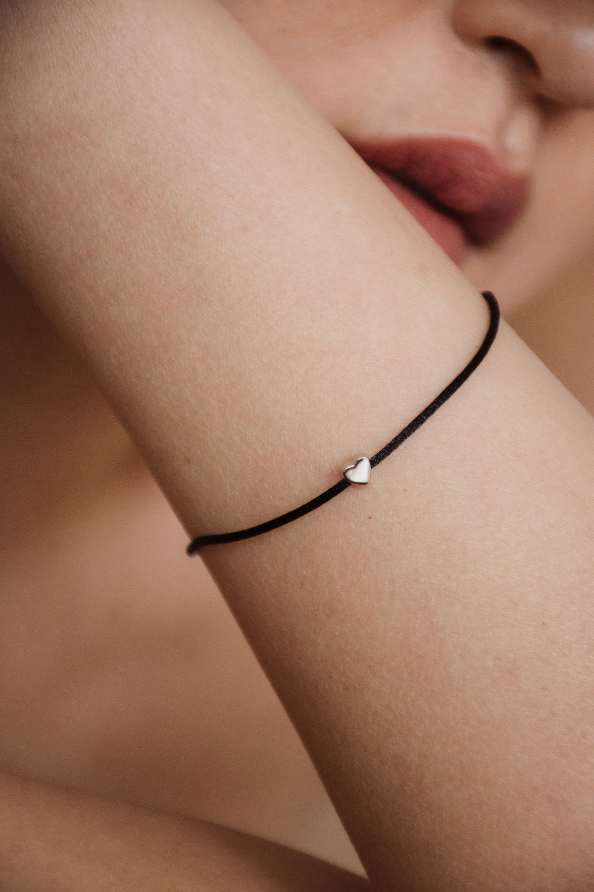 Nina Kastens Heart Bracelet Black WG Großer Ausverkauf