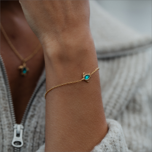Paul Hewitt Turtle Mono Armkette Aquamarine Gold Weihnachtsangebot