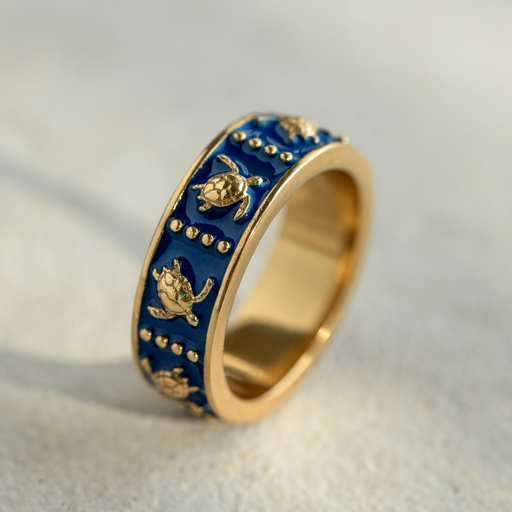 Paul Hewitt Turtle Enamel Ring Gold Valentinstagsangebot