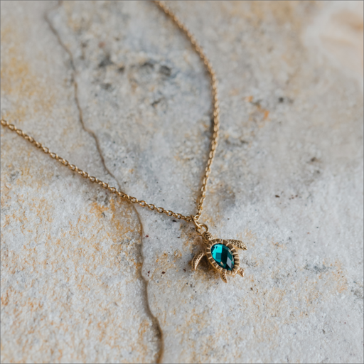 Paul Hewitt Turtle Mono Halskette Aquamarine Gold Exklusive Angebote
