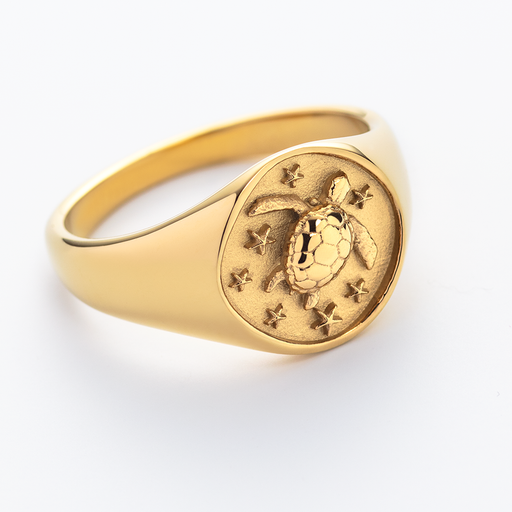 Paul Hewitt Turtle Signet Ring Gold Saisonale Angebote
