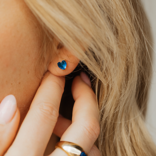 Paul Hewitt Blue Heart Ohrring Gold Sonderangebote