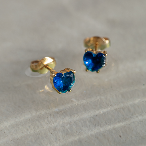 Paul Hewitt Blue Heart Ohrring Gold Sonderangebote