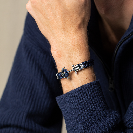 Paul Hewitt PHREP Armband Silber Marineblau Bis zu 55% Rabatt
