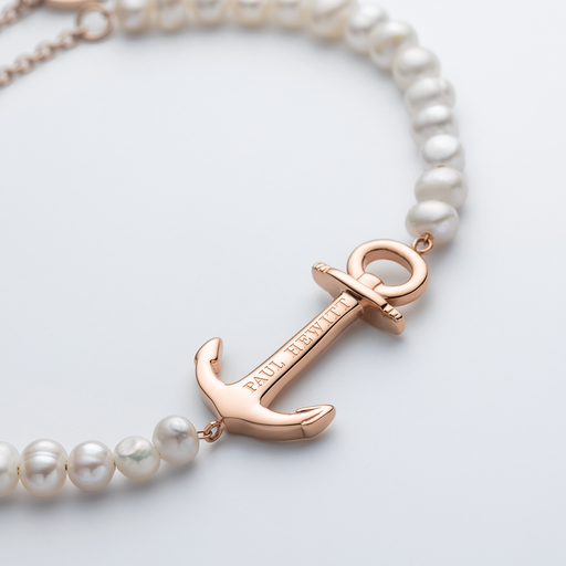 Paul Hewitt The Anchor Beads Armkette Roségold Pearl Speichern exportieren