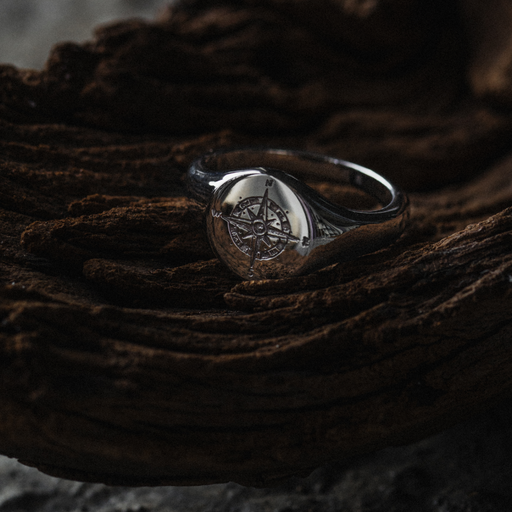 Paul Hewitt Men's Signet Ring Windrose Silber Rabatt