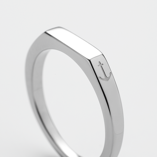 Paul Hewitt Men's Slim Signet Ring Silber Versandkostenfrei
