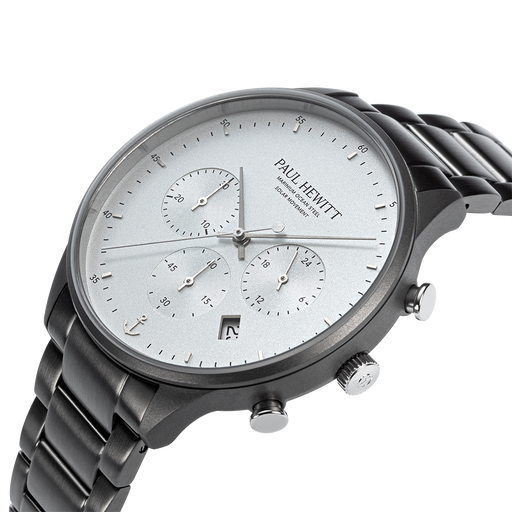Paul Hewitt Chrono Uhr Gun Metal Weiß Osterangebot