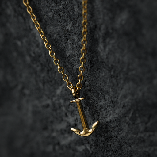 Paul Hewitt Men's Anchor Halskette Gold Lagerräumung