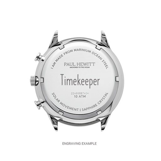 Paul Hewitt Chrono Uhr Silber Weiß Zeitlich begrenztes Angebot