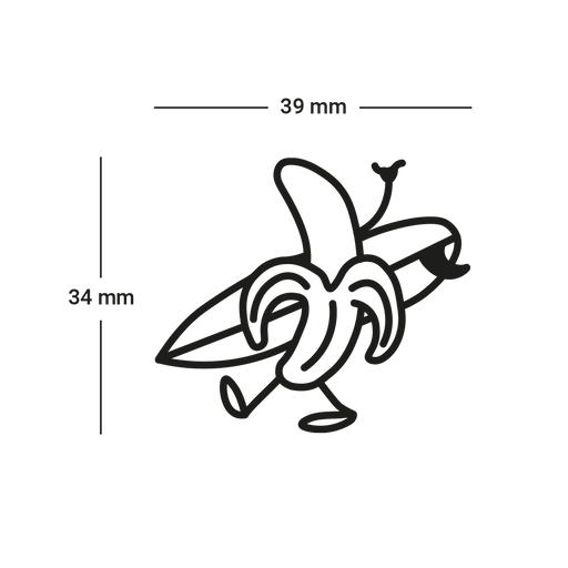 Paul Hewitt Men's Surfing Banana Tattoo Tägliche Deals