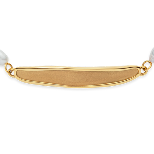 Paul Hewitt Engravable Plate Pearl Armkette Gold Begrenzte Freigabe