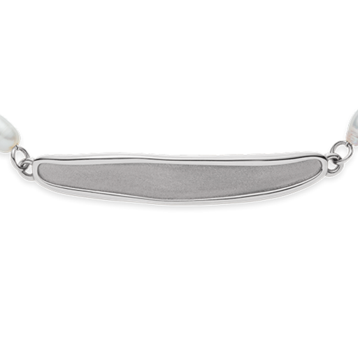 Paul Hewitt Engravable Plate Pearl Armkette Silber im Angebot