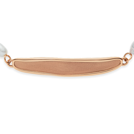 Paul Hewitt Engravable Plate Pearl Armkette Roségold Schlussverkauf