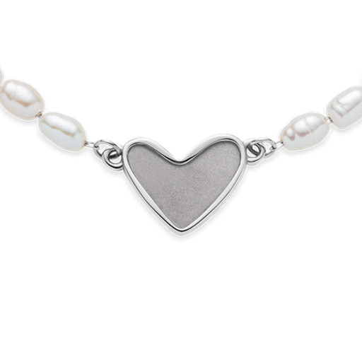 Paul Hewitt Engravable Heart Pearl Armkette Silber Günstiger Verkauf