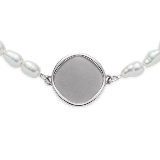 Paul Hewitt Engravable Coin Pearl Armkette Silber Meist gekauft