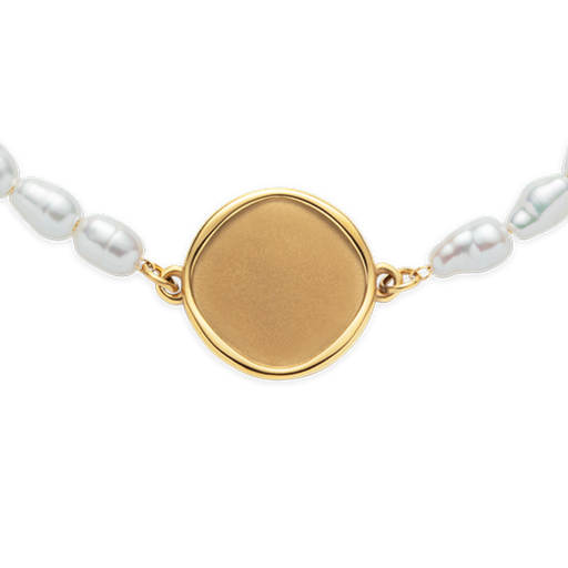 Paul Hewitt Engravable Coin Pearl Armkette Gold Kostenloser Versand