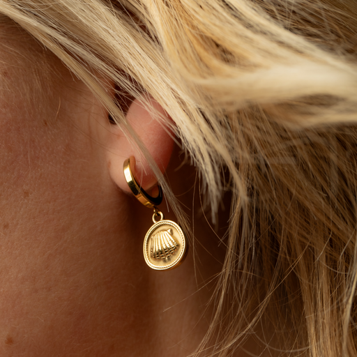 Paul Hewitt Scallop Coin Ohrring Gold Günstig kaufen
