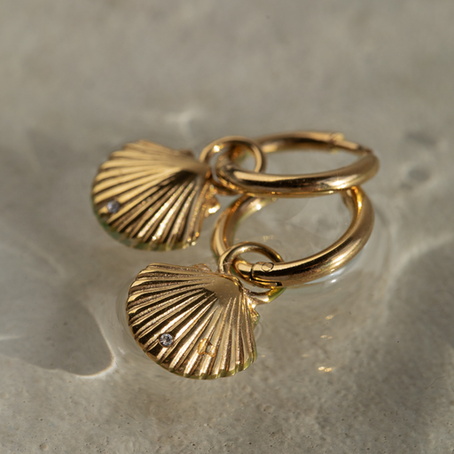 Paul Hewitt Scallop Ohrring Gold Versandkostenfrei