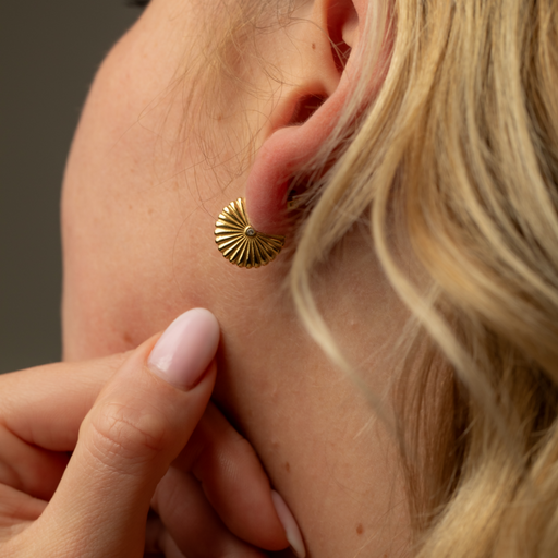 Paul Hewitt Scallop Ohrstecker Gold Großer Ausverkauf