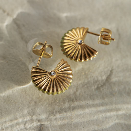 Paul Hewitt Scallop Ohrstecker Gold Großer Ausverkauf
