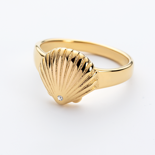 Paul Hewitt Scallop Ring Gold Flash Sale