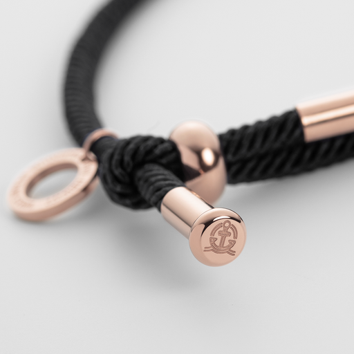 Paul Hewitt Vitamin Sea Gravur Armband Roségold Schwarz Letzter Tag