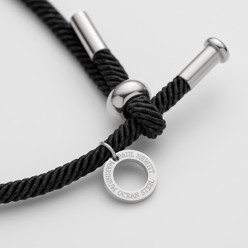 Paul Hewitt Vitamin Sea Armband Silber Schwarz Sonderangebot der Fabrik