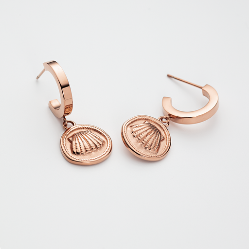Paul Hewitt Scallop Coin Ohrring Roségold Discount Store für neue Produkte