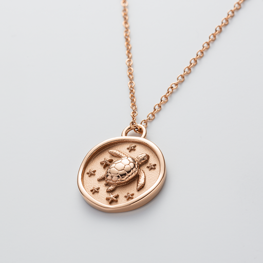 Paul Hewitt Turtle Coin Halskette Roségold Im Verkauf
