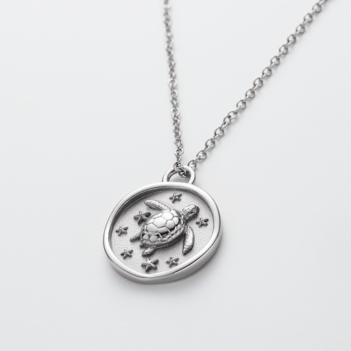 Paul Hewitt Turtle Coin Halskette Silber zollfrei