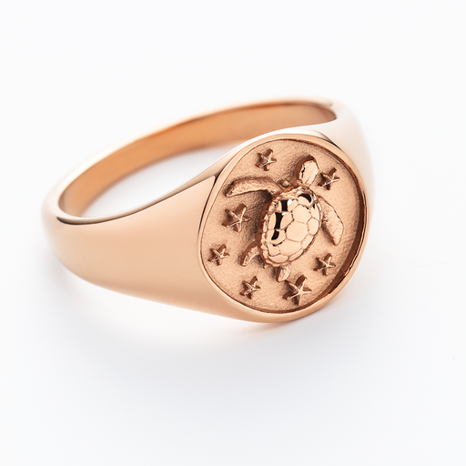 Paul Hewitt Turtle Signet Ring Roségold 50% Rabatt für begrenzte Zeit