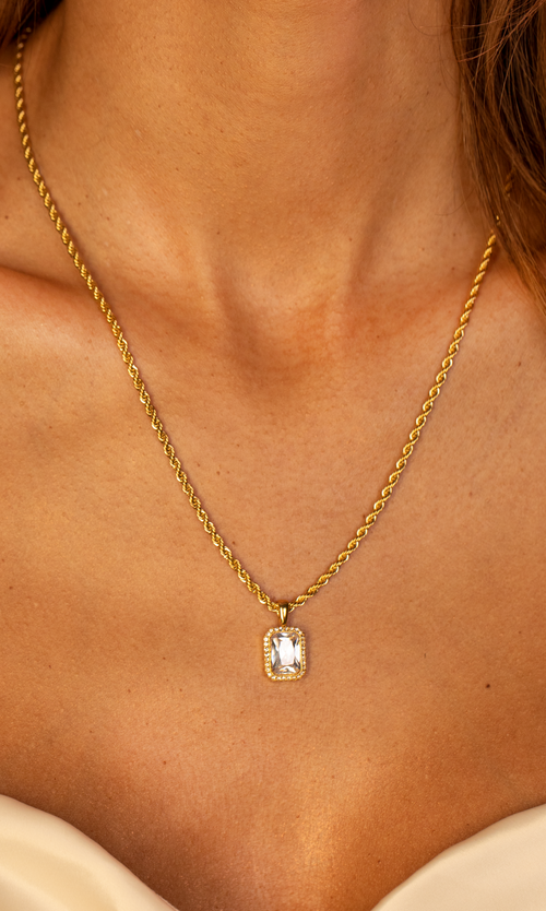 Paul Valentine Pavé Emerald Necklace Cyber Monday